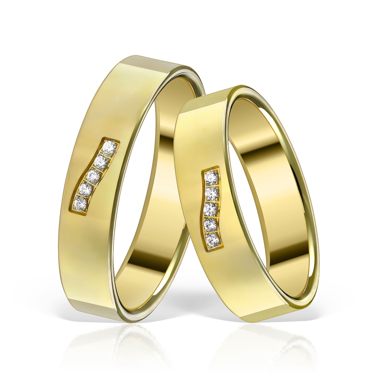Verighetă din aur galben Evolution Severin 14k ES 213