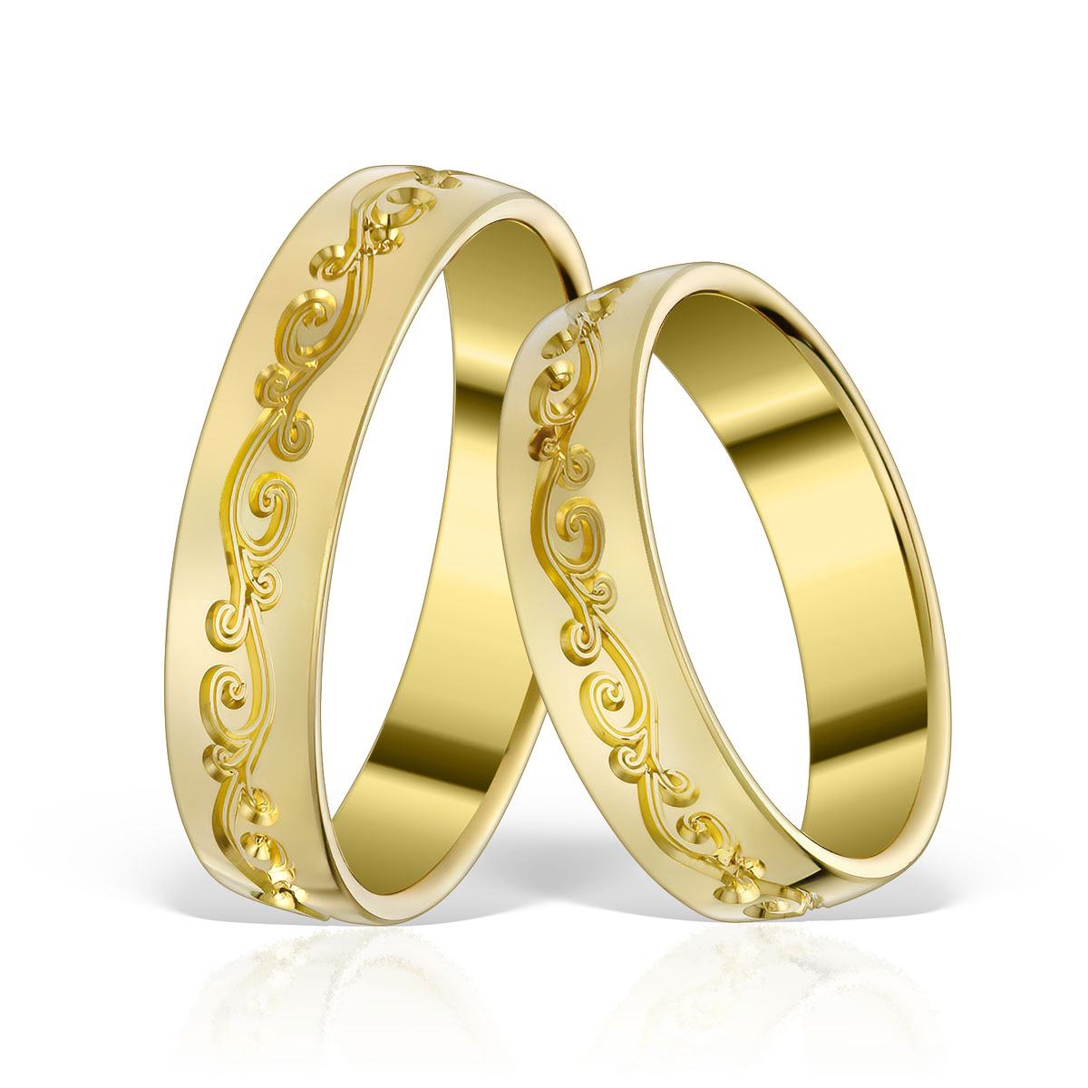 Verighetă din aur galben Evolution Severin 14k ES 221