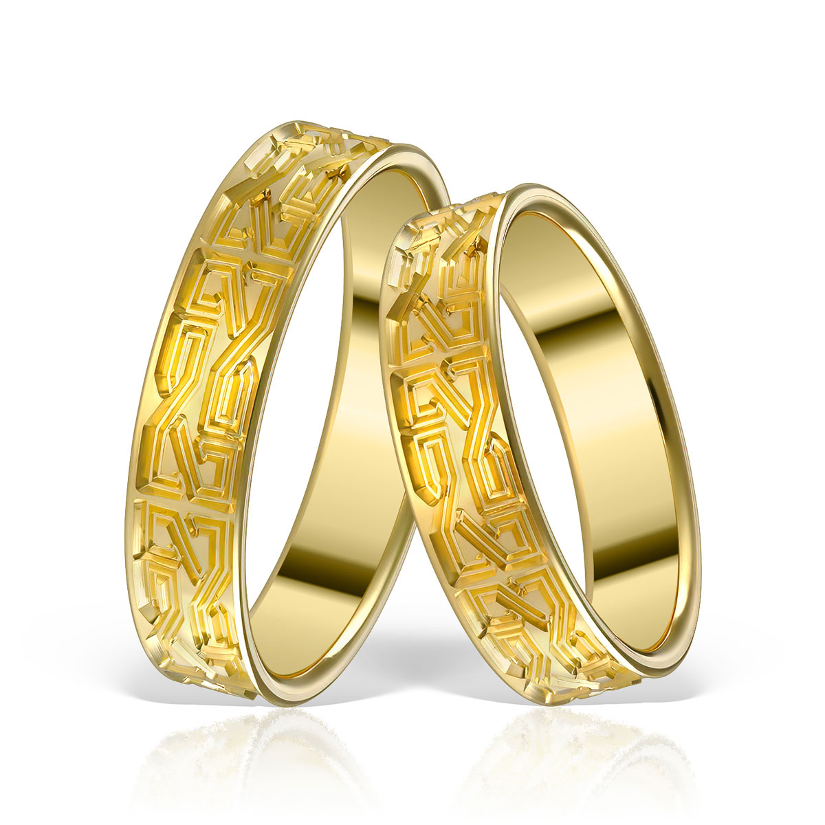 Verighetă din aur galben Evolution Severin 14k ES 224