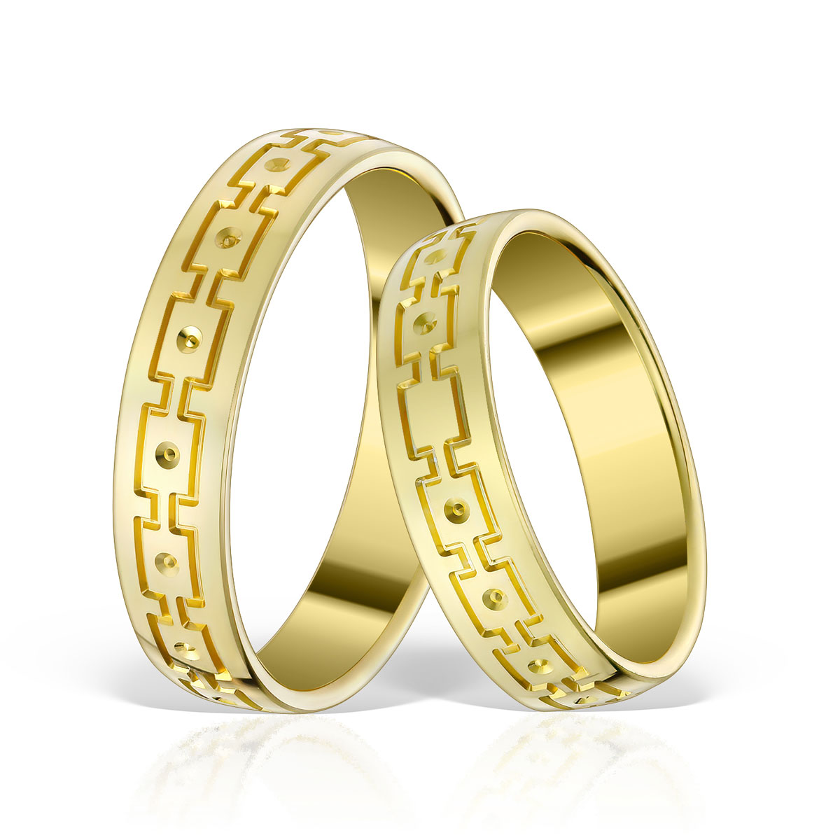 Verighetă din aur galben Evolution Severin 14k ES 228
