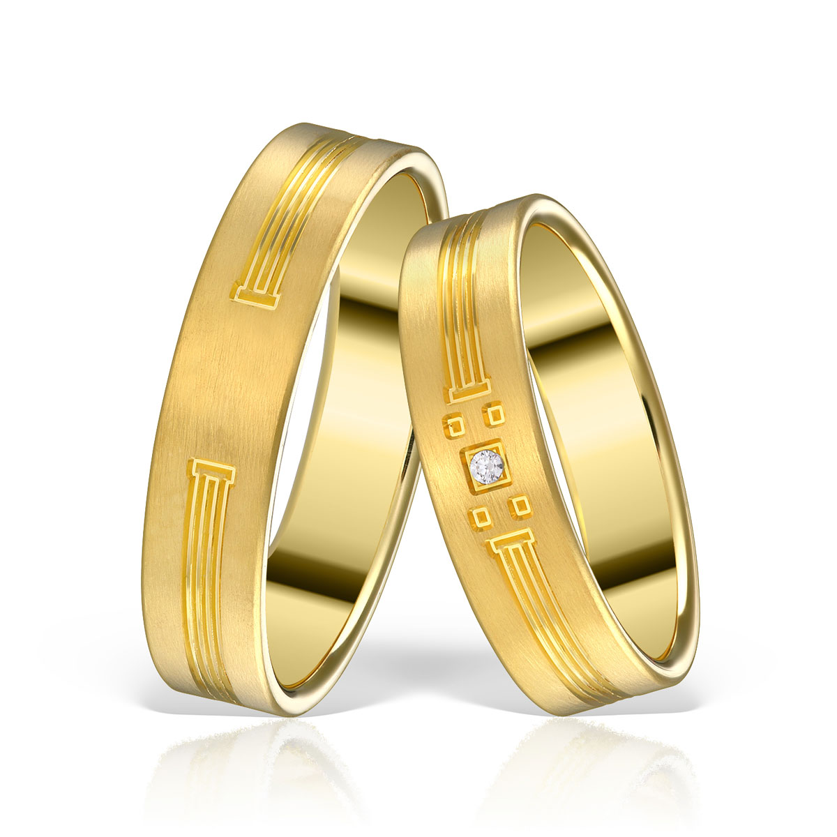 Verighetă din aur galben Evolution Severin 14k ES 229