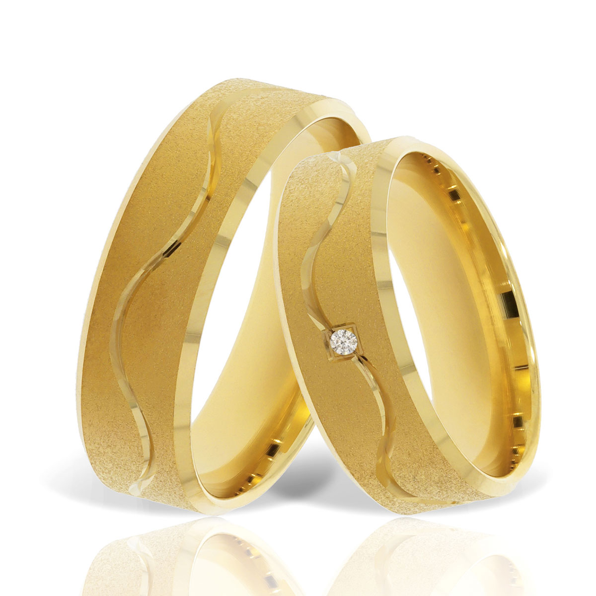 Verighetă din aur galben Evolution Severin 14k ES 237