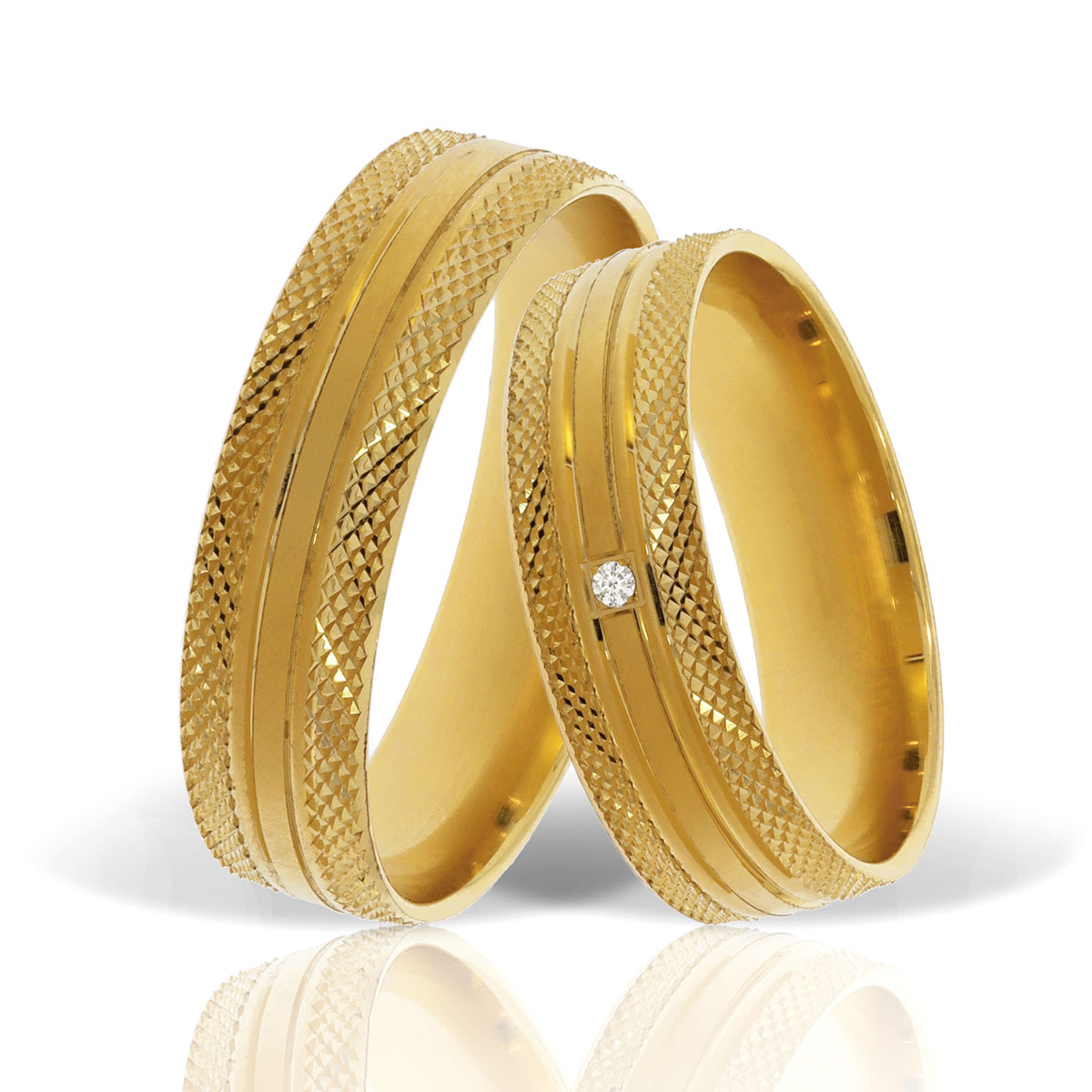 Verighetă din aur galben Evolution Severin 14k ES 238