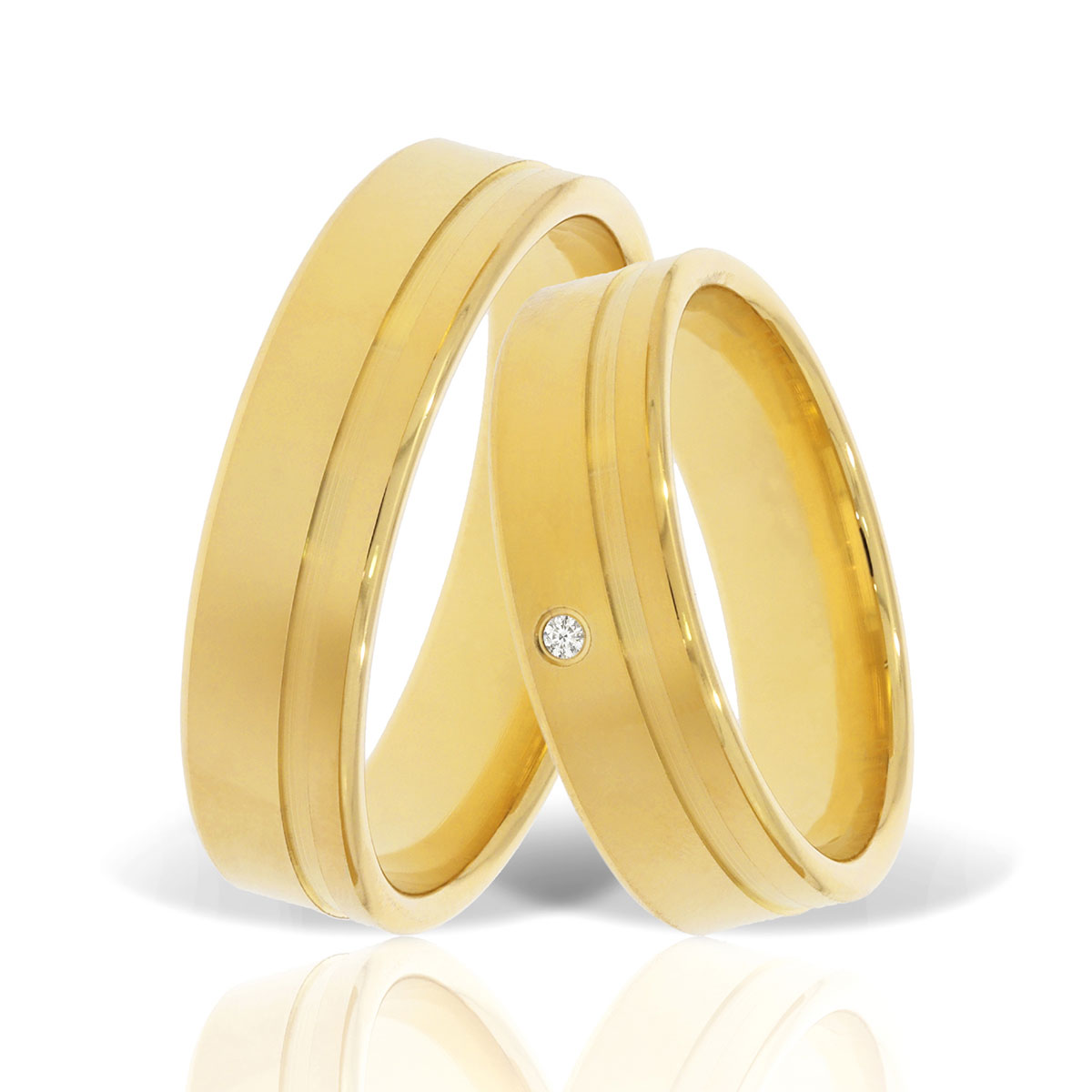 Verighetă din aur galben Evolution Severin 14k ES 246