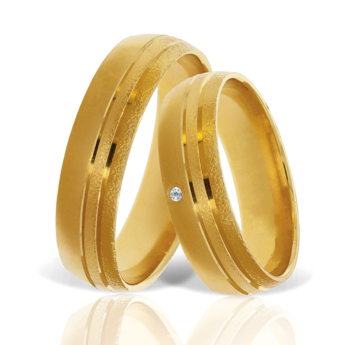 Verighetă din aur galben Evolution Severin 14k ES 301