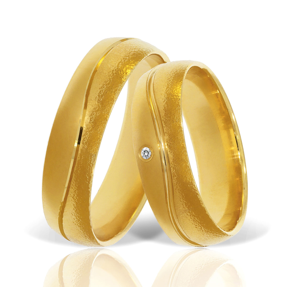 Verighetă din aur galben Evolution Severin 14k ES 302