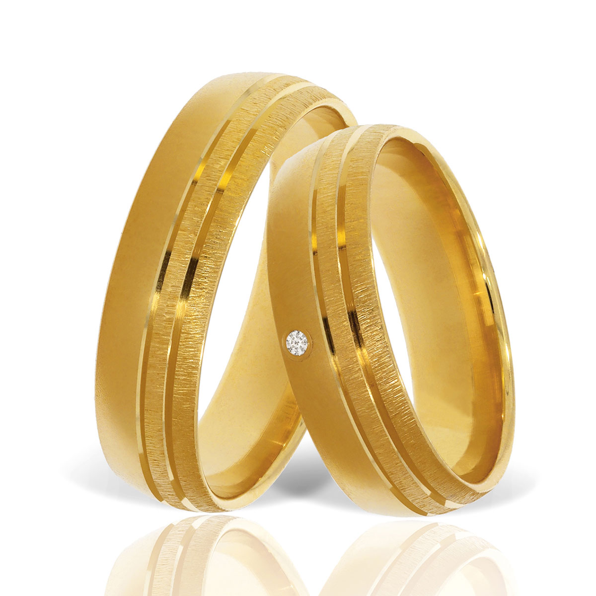 Verighetă din aur galben Evolution Severin 14k ES 305