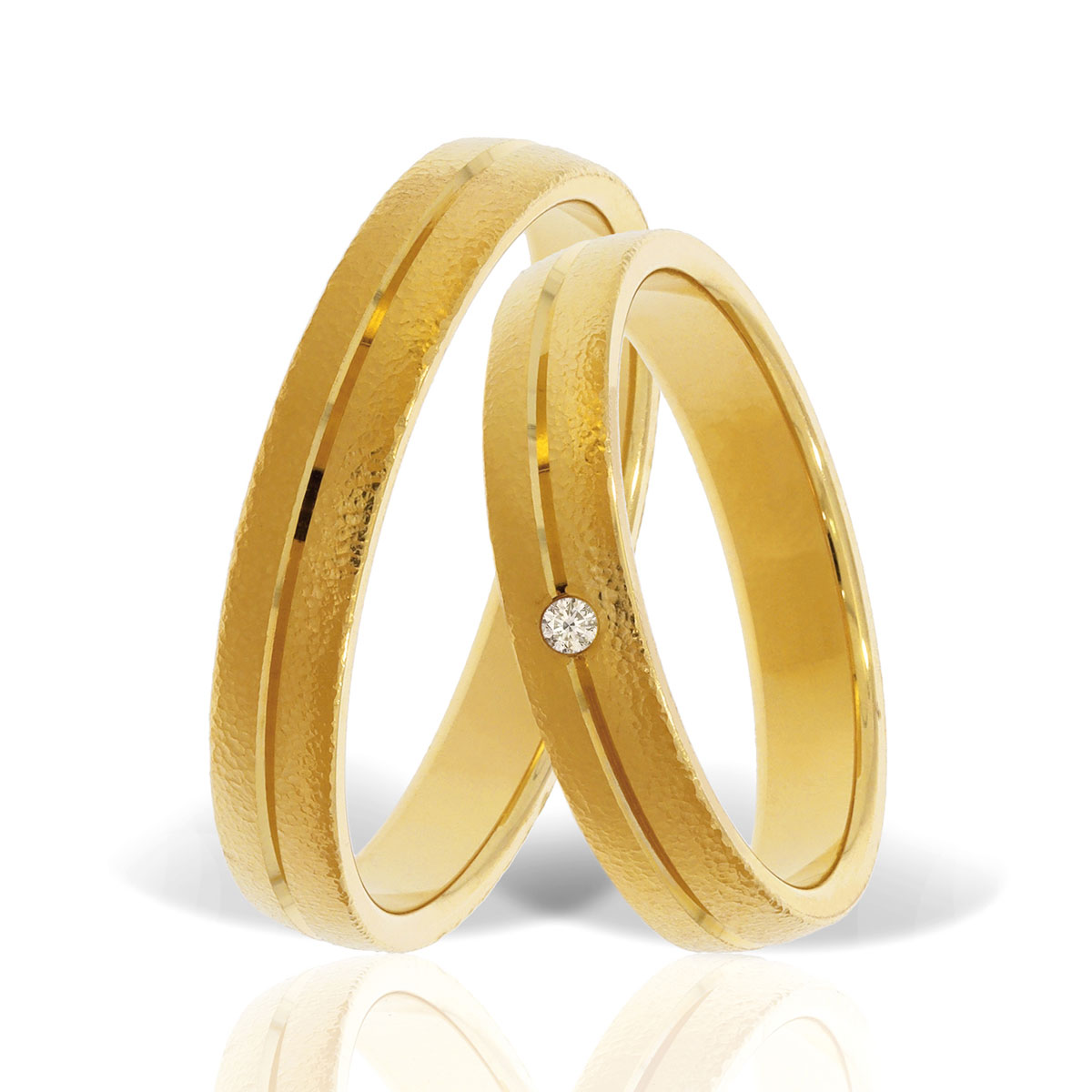 Verighetă din aur galben Evolution Severin 14k ES 306
