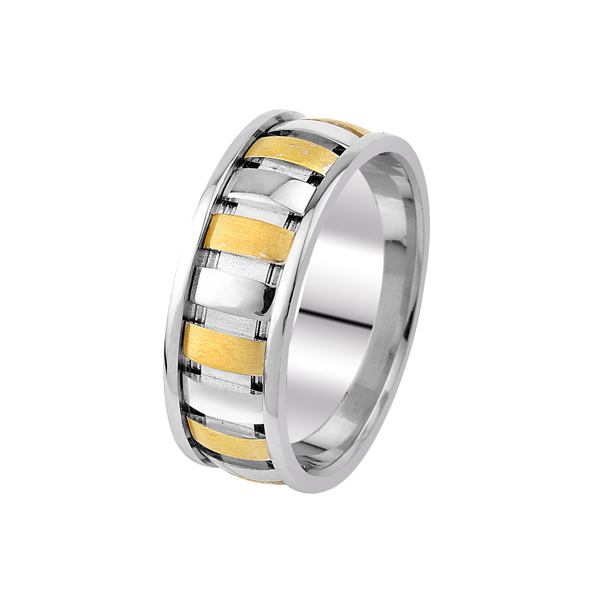 Verighete din aur alb si galben, 14k MGF 4239