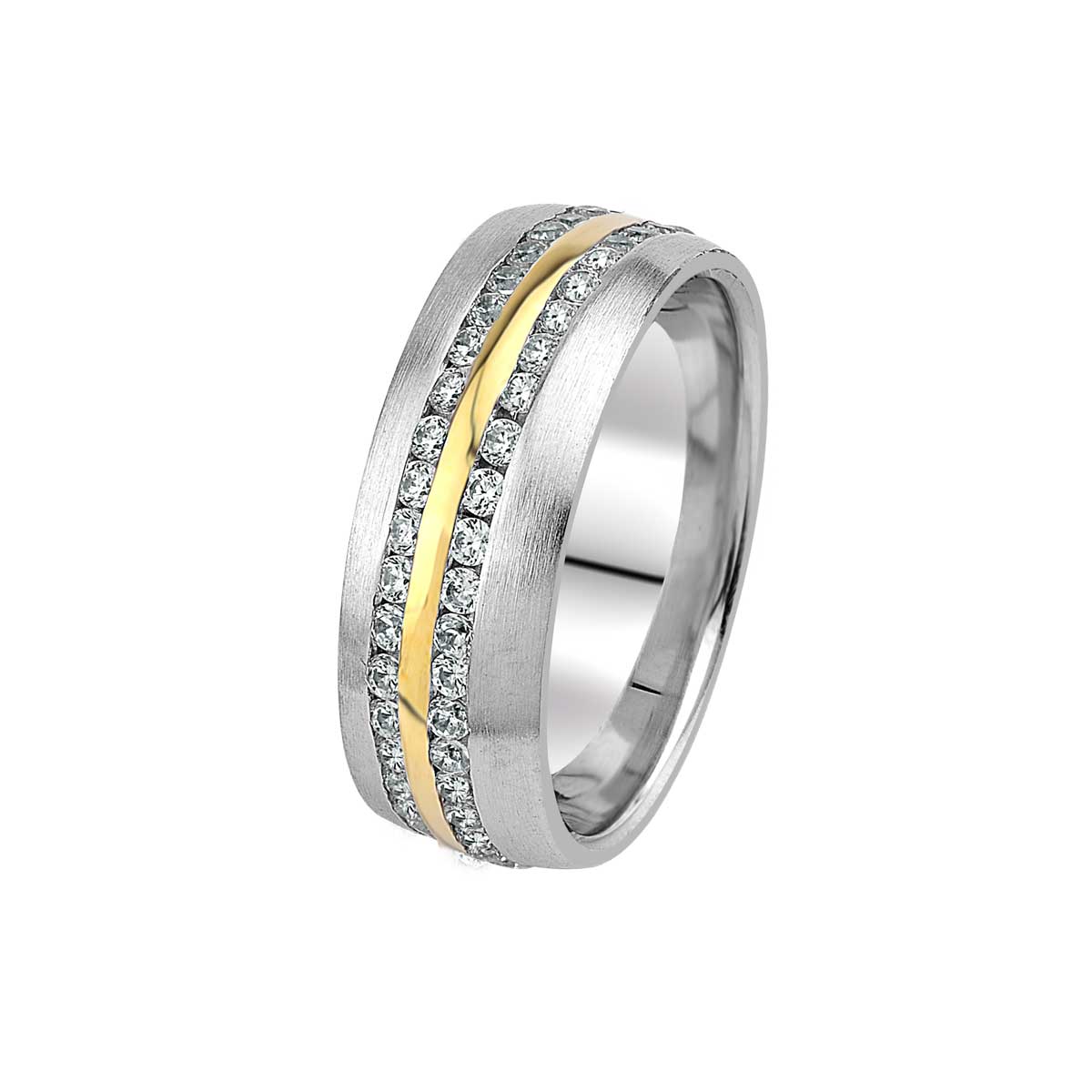 Verighete din aur alb si galben, 14k MGF 4246