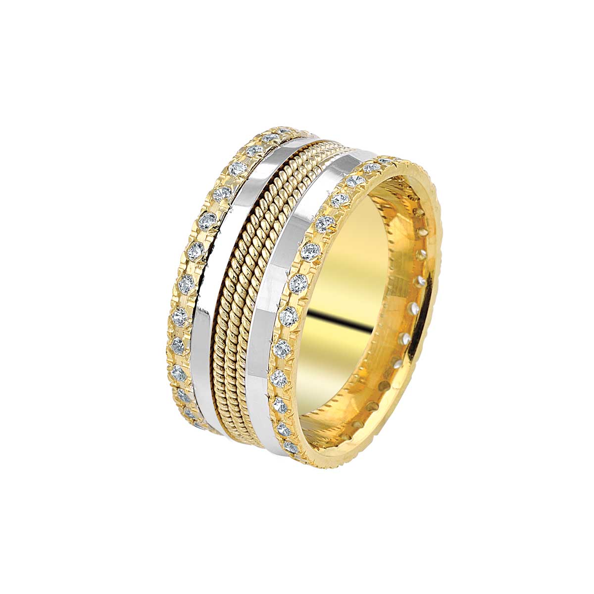 Verighete din aur alb si galben, 14k MGF 5364