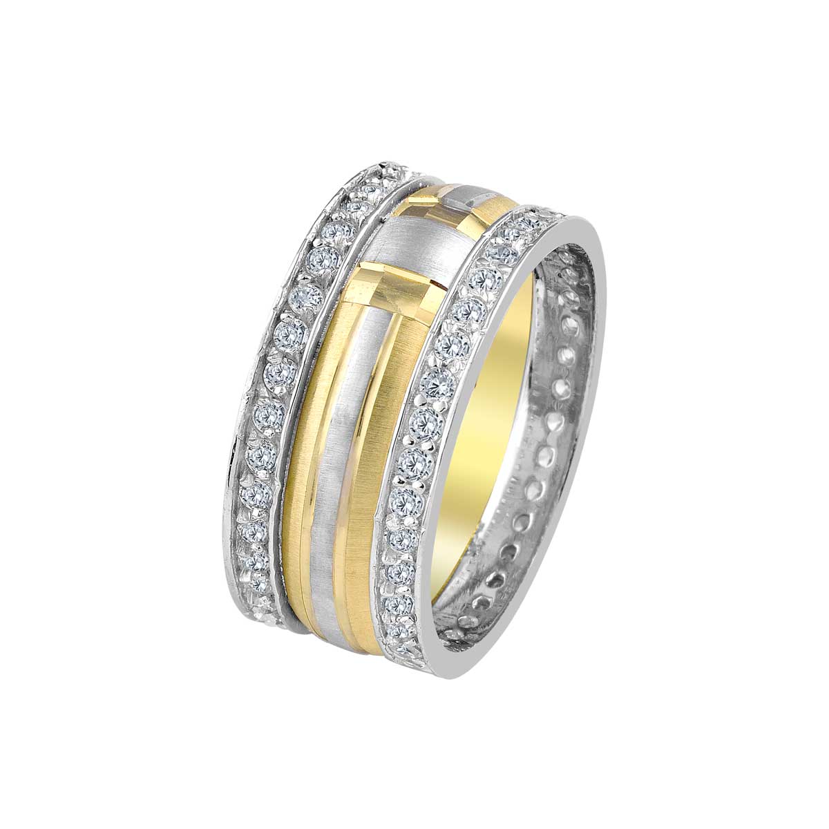 Verighete din aur alb si galben, 14k MGF 5367