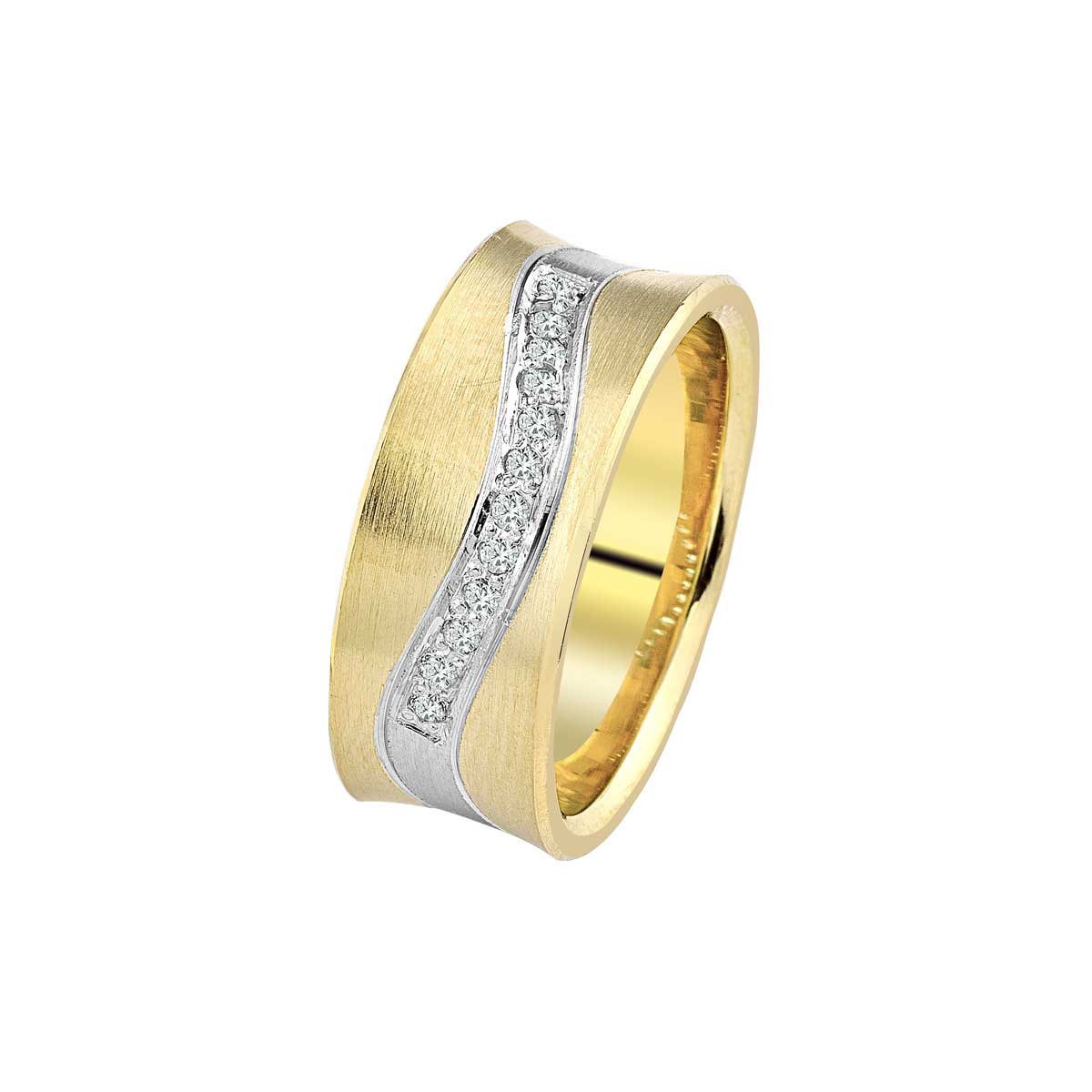 Verighete din aur alb si galben, 14k MGF 5378