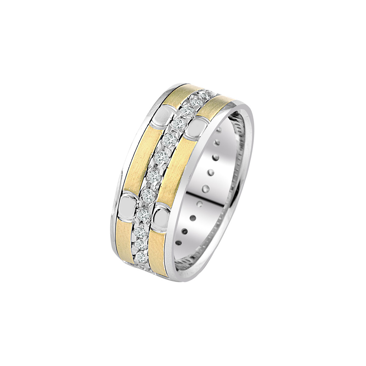 Verighete din aur alb si galben, 14k MGF 5385