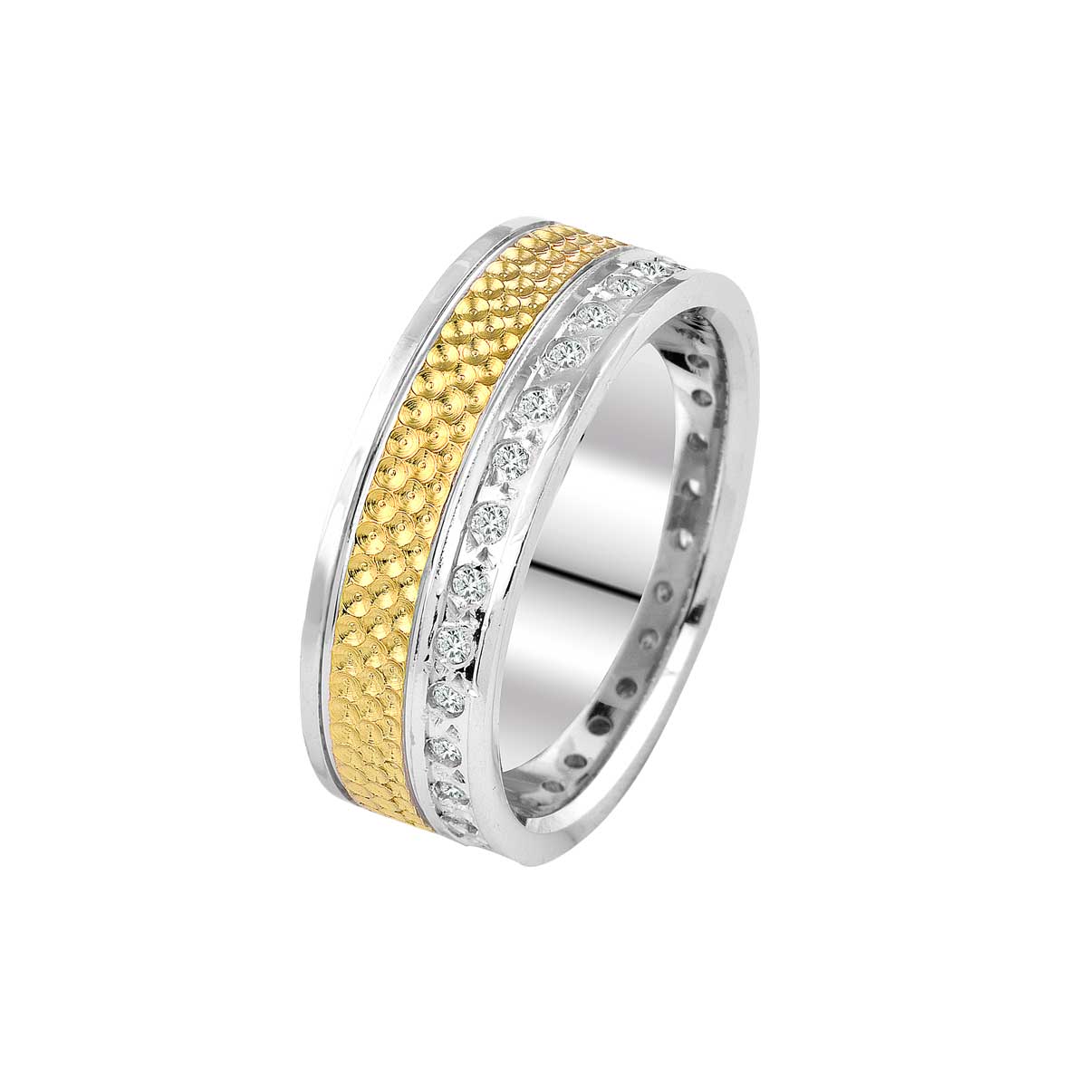 Verighete din aur alb si galben, 14k MGF 5403