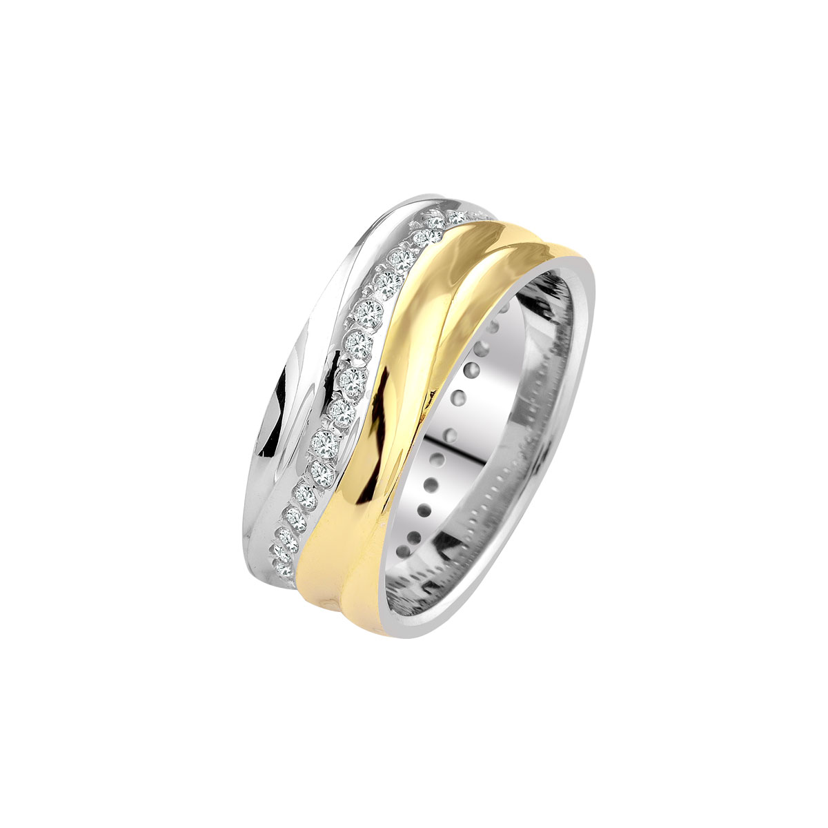 Verighete din aur alb si galben, 14k MGF 5404