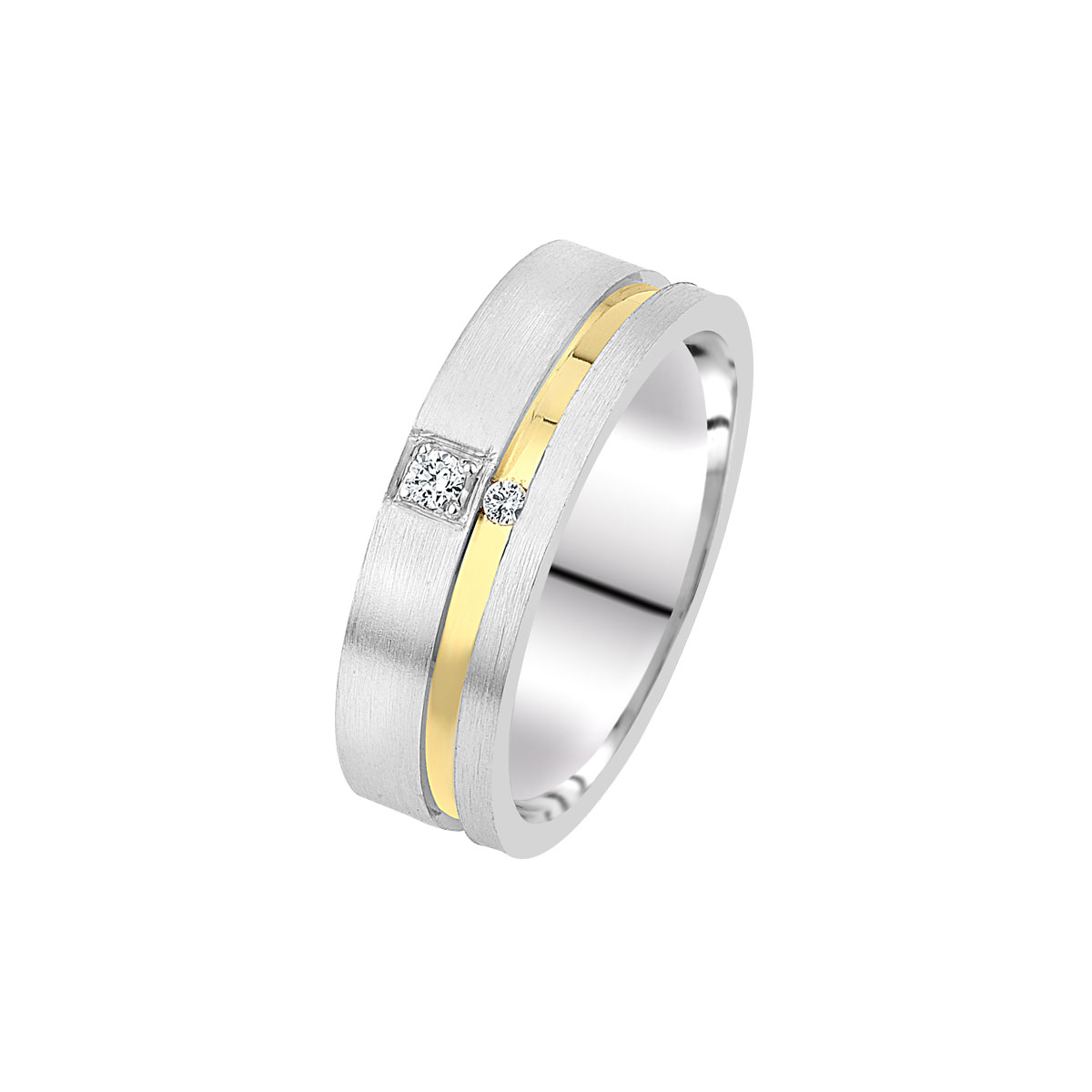 Verighete din aur alb si galben, 14k MGF 6232