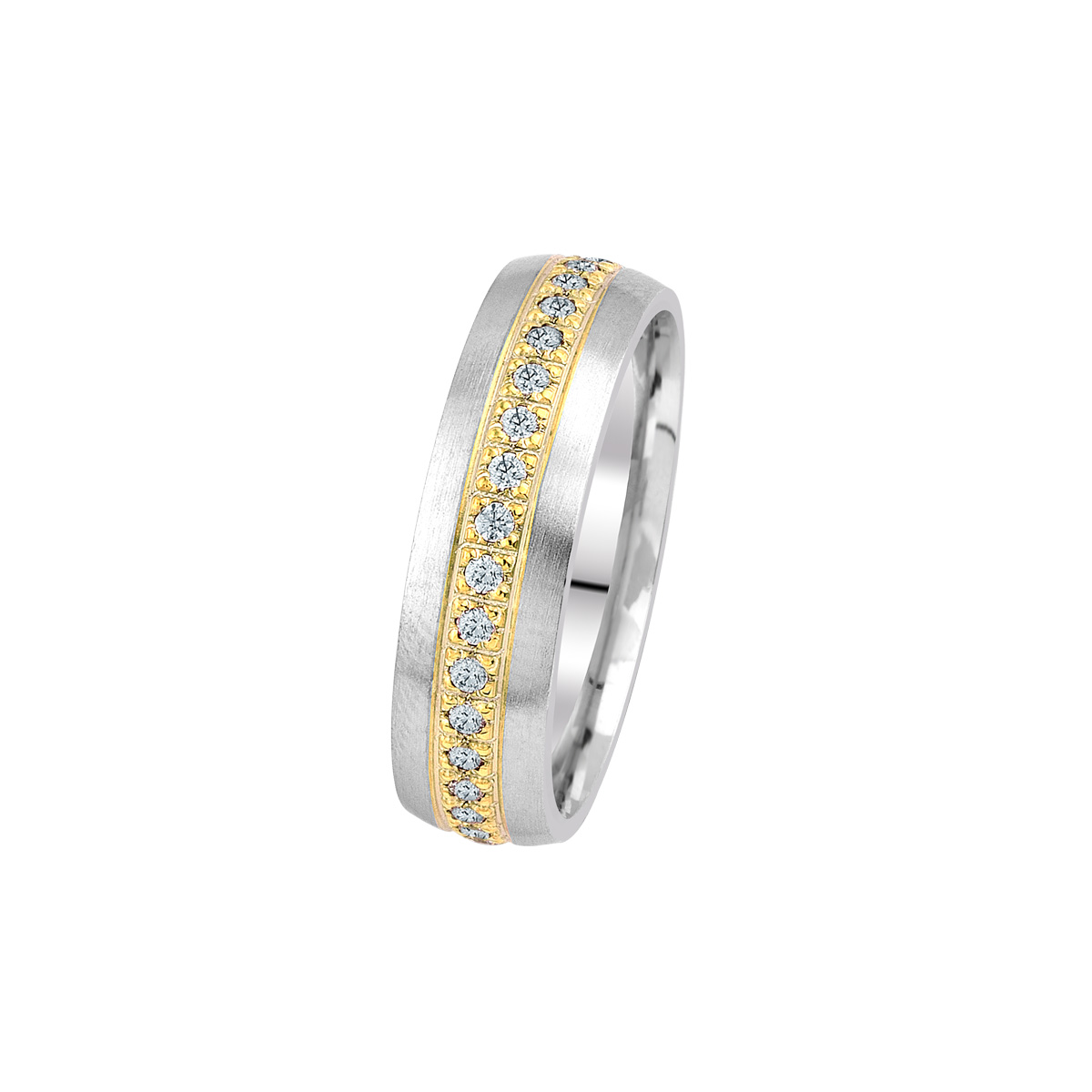 Verighete din aur alb si galben, 14k MGF 6639