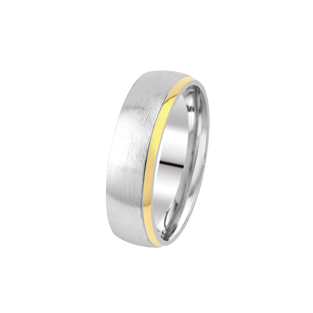 Verighete din aur alb si galben, 18k MGF 6702 - imagine 2